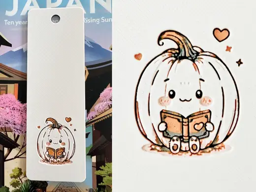 Cute little pumpkin bookmark for Halloween