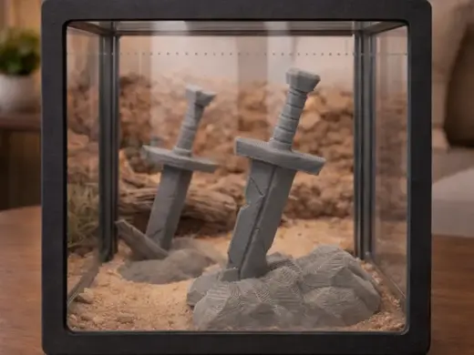 Sword in Stone – Fantasy Enclosure & Display Décor