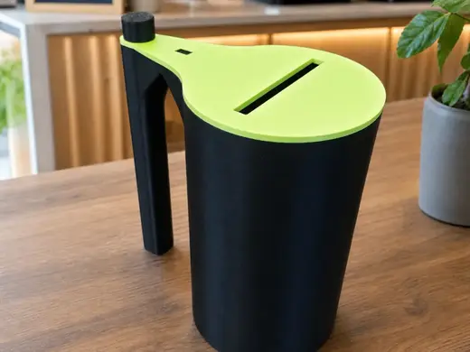 Container for collecting donations with a handle