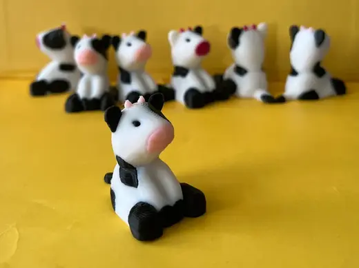 Miniature cute cow