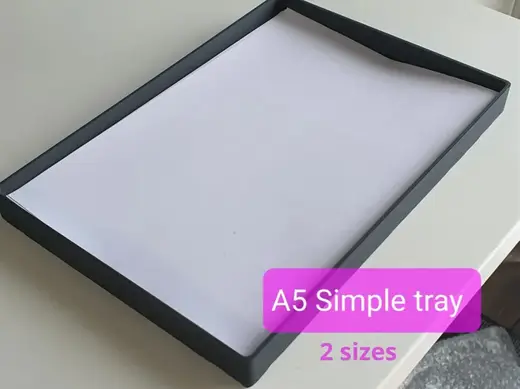 Simple A5 paper desk tray - 2 heights
