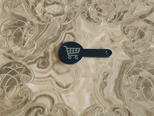 Shopping cart key coin
