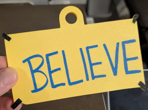 Ted Lasso Believe Ornament (Easy FaceDown Print)