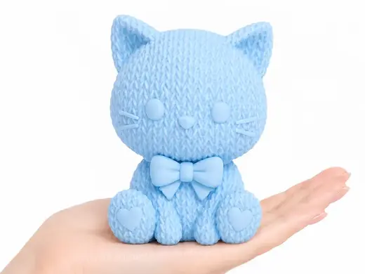 Adorable Knitted Kitty with Bow Tie @DUDU