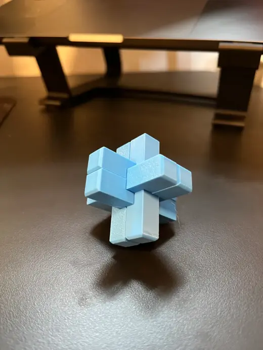 Burr/Cross Puzzle 3D - 6 pieces