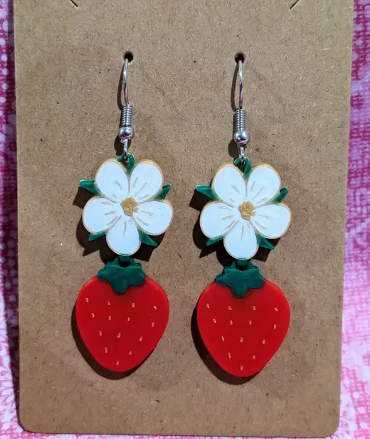 Strawberry Blossom Earrings