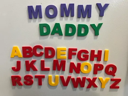Alphabet Letter Fridge Magnets - no glue required!