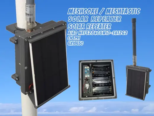 Solar Repeater Case Meshcore Meshtastic Xiao 18650