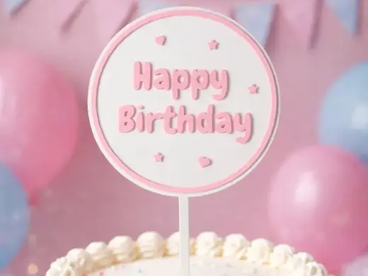 Cake Topper - Happy Birthday