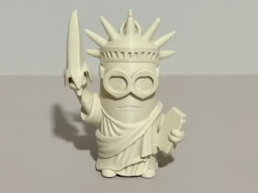 自由神小黄人3D挂件