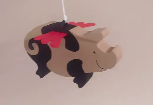 Jumping pig - puzzle for kids and babies