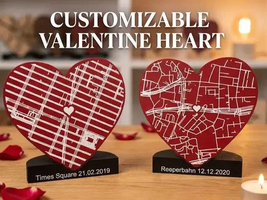 Custom Map Heart – Personal Location Street Art