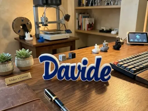 TARGHETTA "DAVIDE" AUTOPORTANTE DA SCRIVANIA
