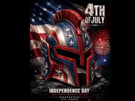 4th of July Helmet one color