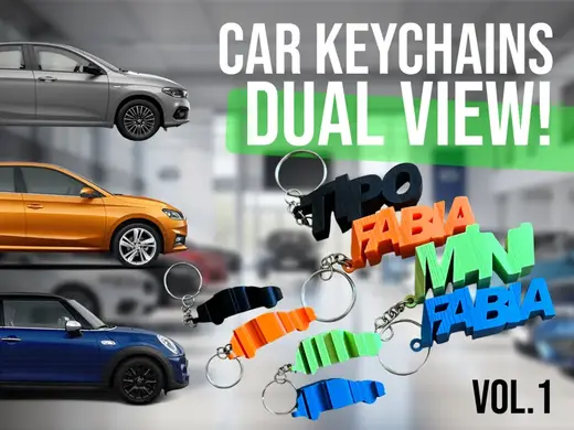 Dual-View Car Keychains Pack Vol.1