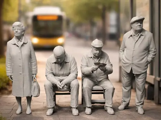 Miniature Persone in Attesa – Figure Realistiche