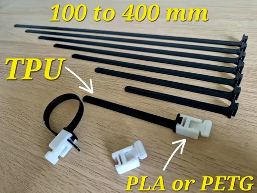 TPU Cable Ties -> Strong, Reusable, Quick Release!