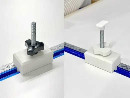 Miter saw T-track stop block