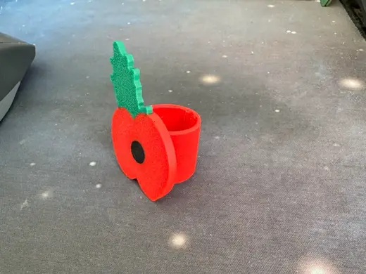 Poppy Woggle/ Slide for Scouts - Remembrance