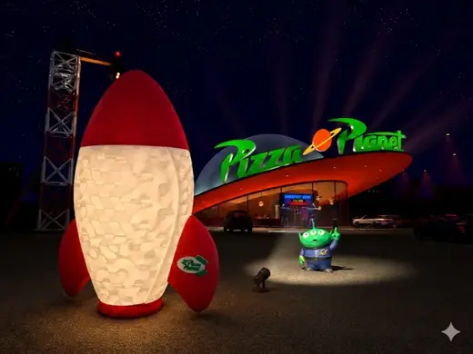 pizza planet toy story popcorn lampada