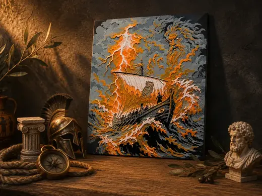 Storm of the Odyssey | Epic Greek Ship Hueforge