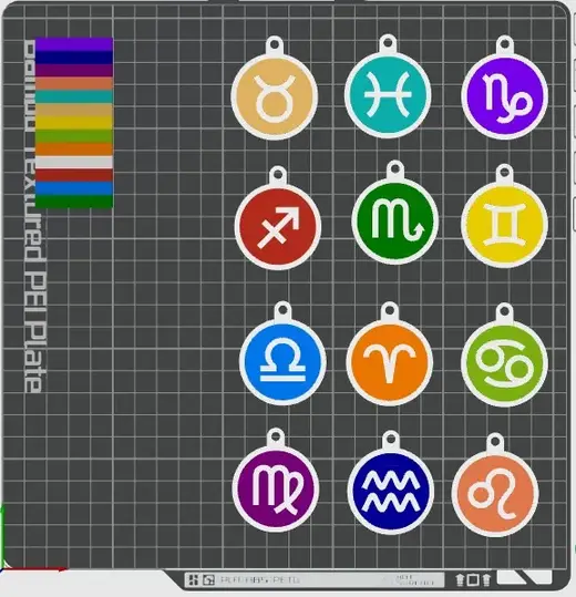 Keychain zodiac sign