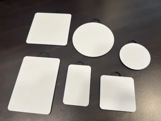 Keychain Blanks For UV Printing/Laser Engraving