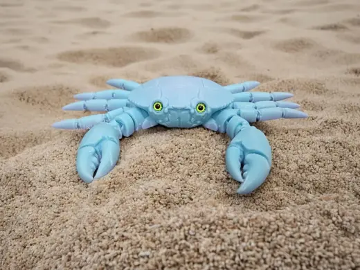 Articulated Crab - 6mm + 8mm glass eye compatible