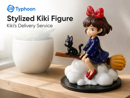Kiki's Delivery Service – Stylized Kiki Figure