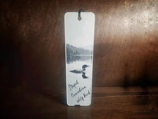 Heated Rivalry Stupid Canadian Wolf Bird Bookmark