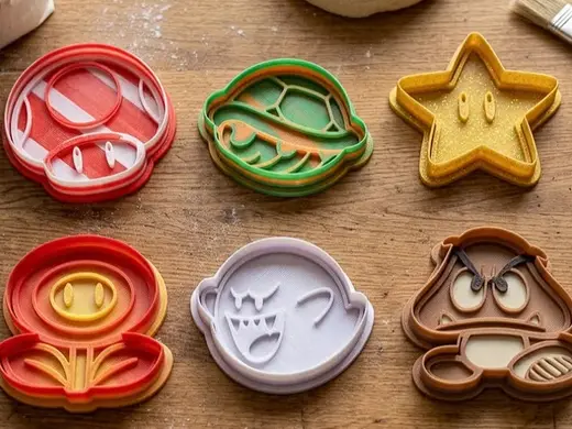 Mario bros extras cookie cutters + stamp