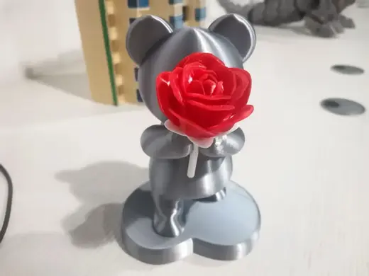 Joyflower小熊憨憨玫瑰花永生花