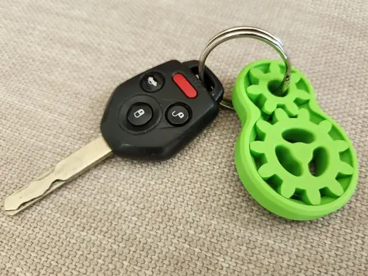 Gear Fidget Keychain Tag