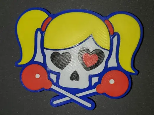 Lollipop Chainsaw Skull and Cross Magnet