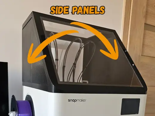 Side panels for Srin huge slope for Snapmaker U1