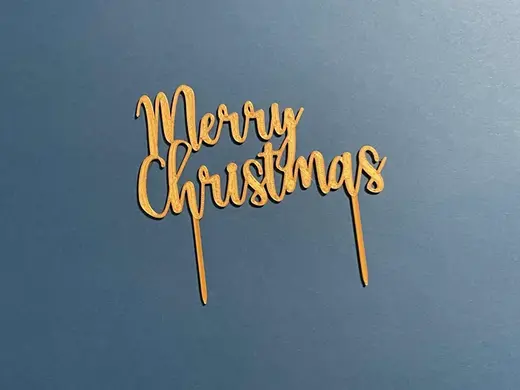 Merry Christmas Cake Topper