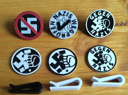 Clips/Buttons gegen Nazis