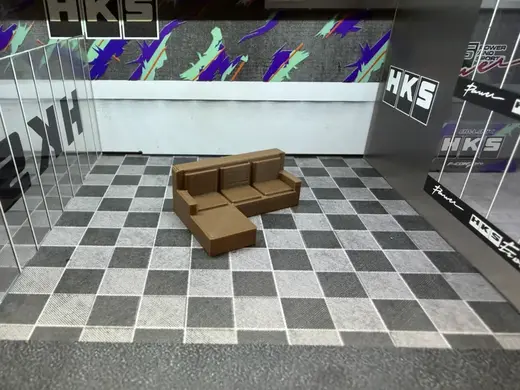 Big Couch for 1:64 scale diorama / garage