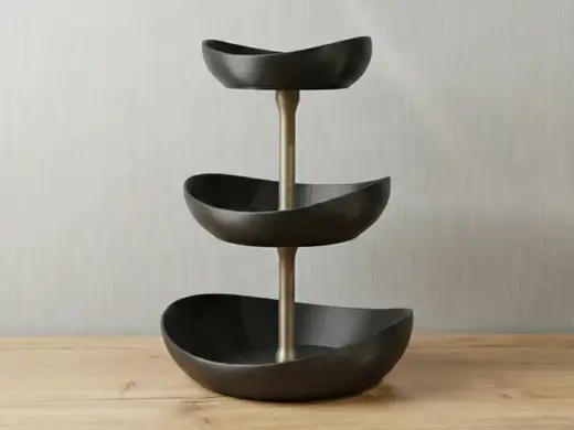 Modern 3-Tier Etagere & Bowl Set