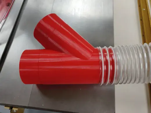 4" Y Fitting Dust Hose Connector