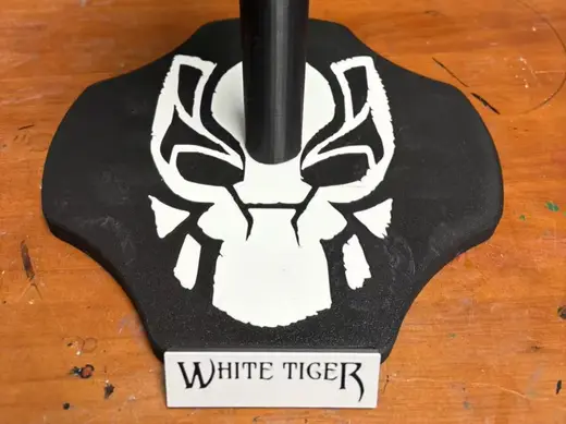 White tiger stand cosplay helmet