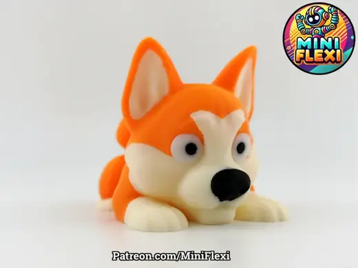 Mini Flexi Akita Inu - No Support Articulated