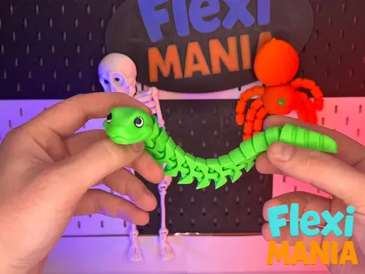 Flexi Snake | Print-in-Place Articulated Snake
