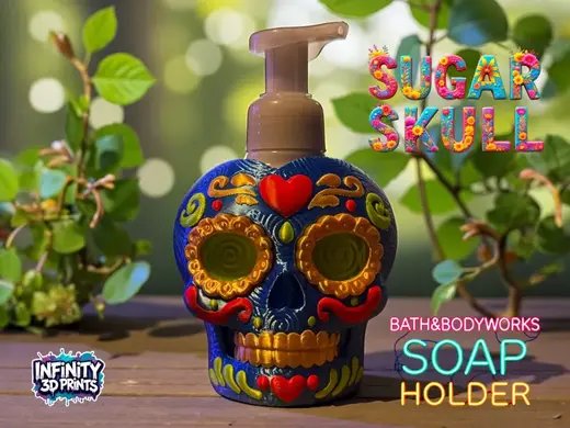 1 AMS-SUGAR SKULL-BATH & BODYWORKS SOAP HOLDER
