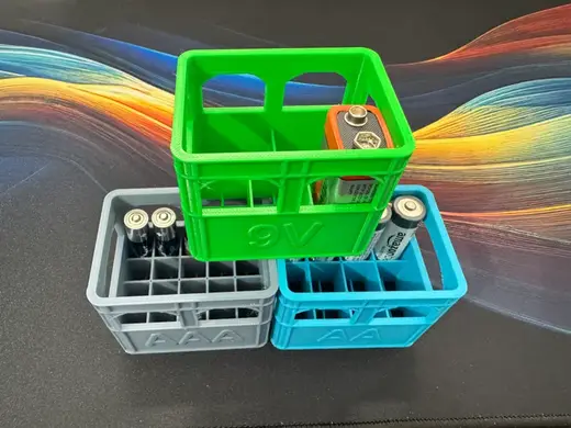 beer crate battery holder (AA, AAA, 9V, CR2032, C)