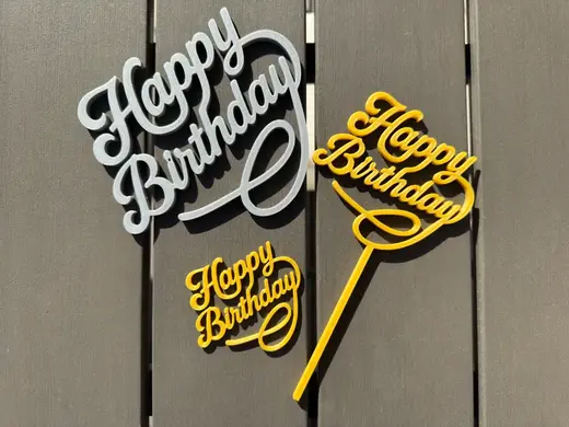Happy Birthday Schrift Tischdeko und Kuchendeko