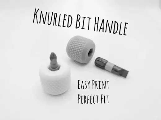 Mini Bit Tool - Diamond Knurled Grip Handle
