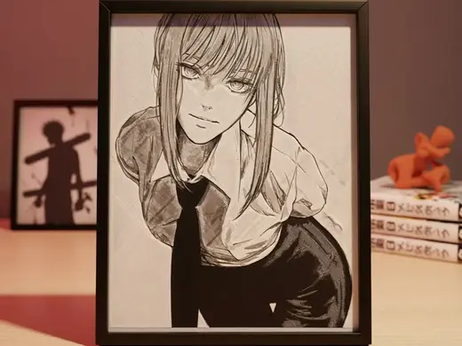 Makima HueForge – Chainsaw Man Anime Wall Art