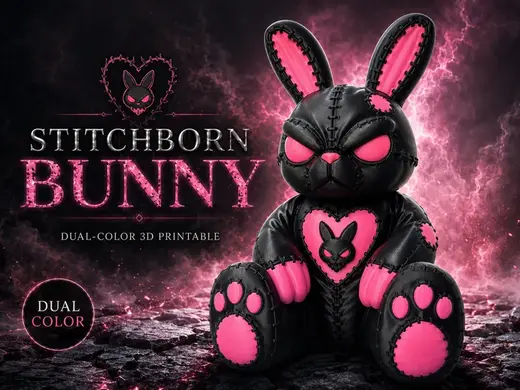 Stitchborn Bunny – Dark Plush Guardian