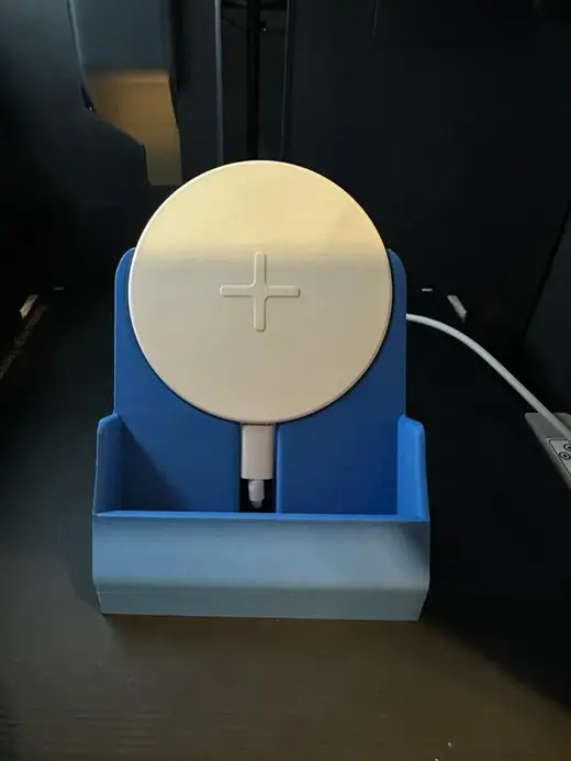 Cell phone holder with inductive charging (IKEA Livboj)